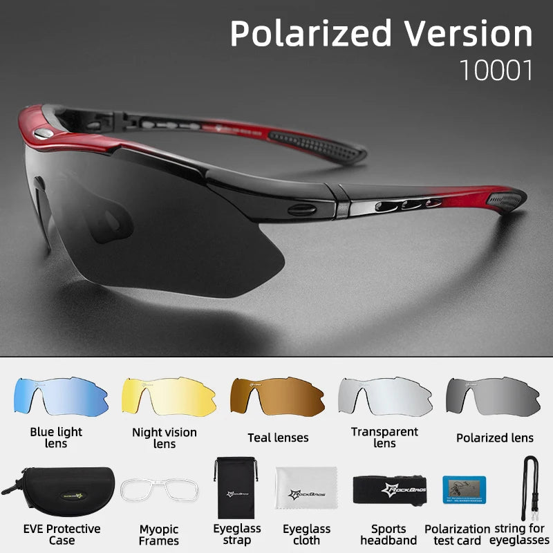 ROCKBROS Polarized Cycling Sunglasses Unisex UV400 Eyewear