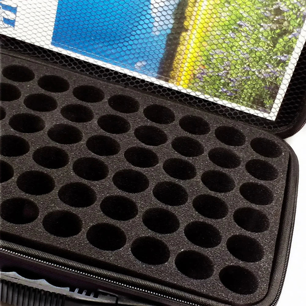 Feature 60 Slots Essential Oil Case Travel Storage Box