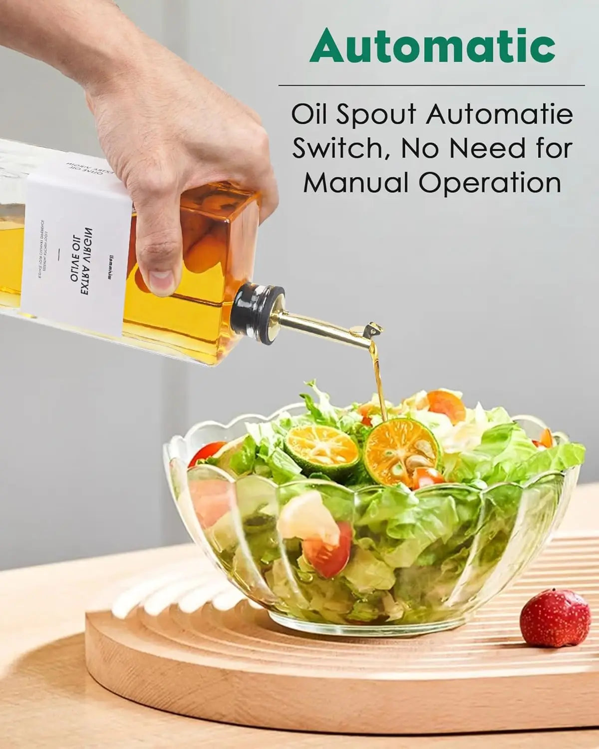 Feature Olive Oil Dispenser Glass Bottle Set Of 2 Kitchen