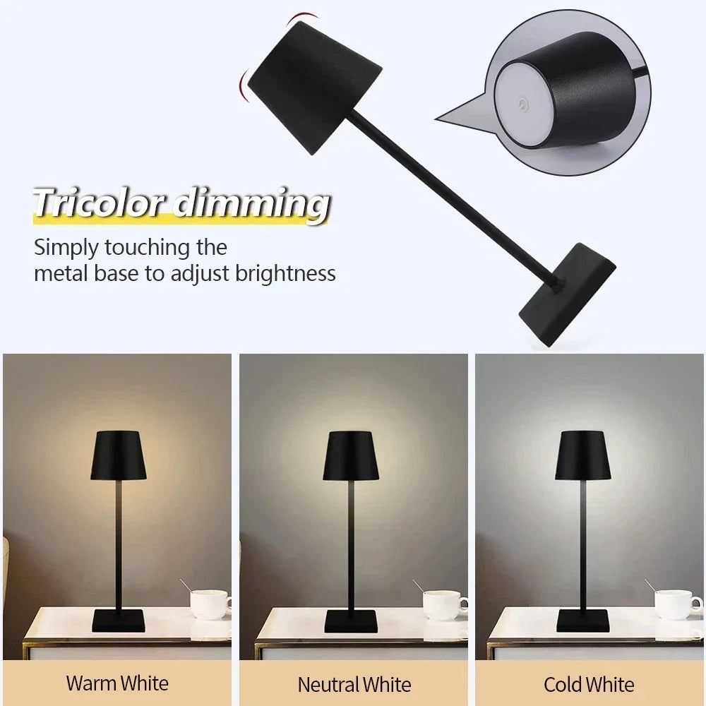 ATcomm USB Rechargeable LED Desk Lamp with Touch Control