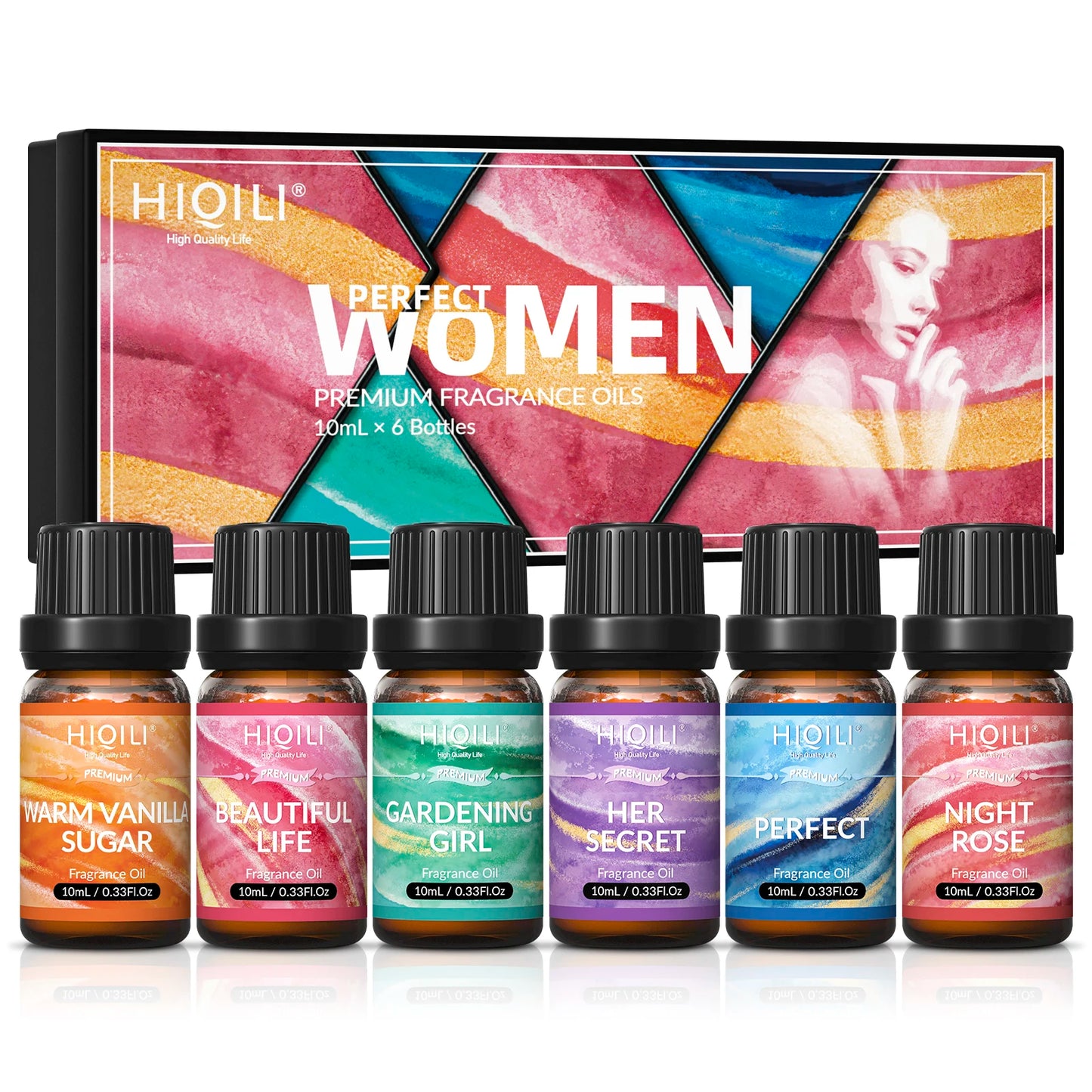 HIQILI Fragrance Oil Set 6 Piece Perfume Oils For Diffuser