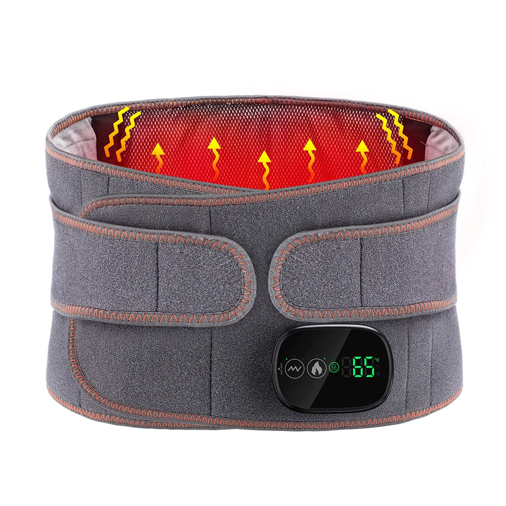 Hailicare Heating Vibration Massager Belt With Red Light Back Support