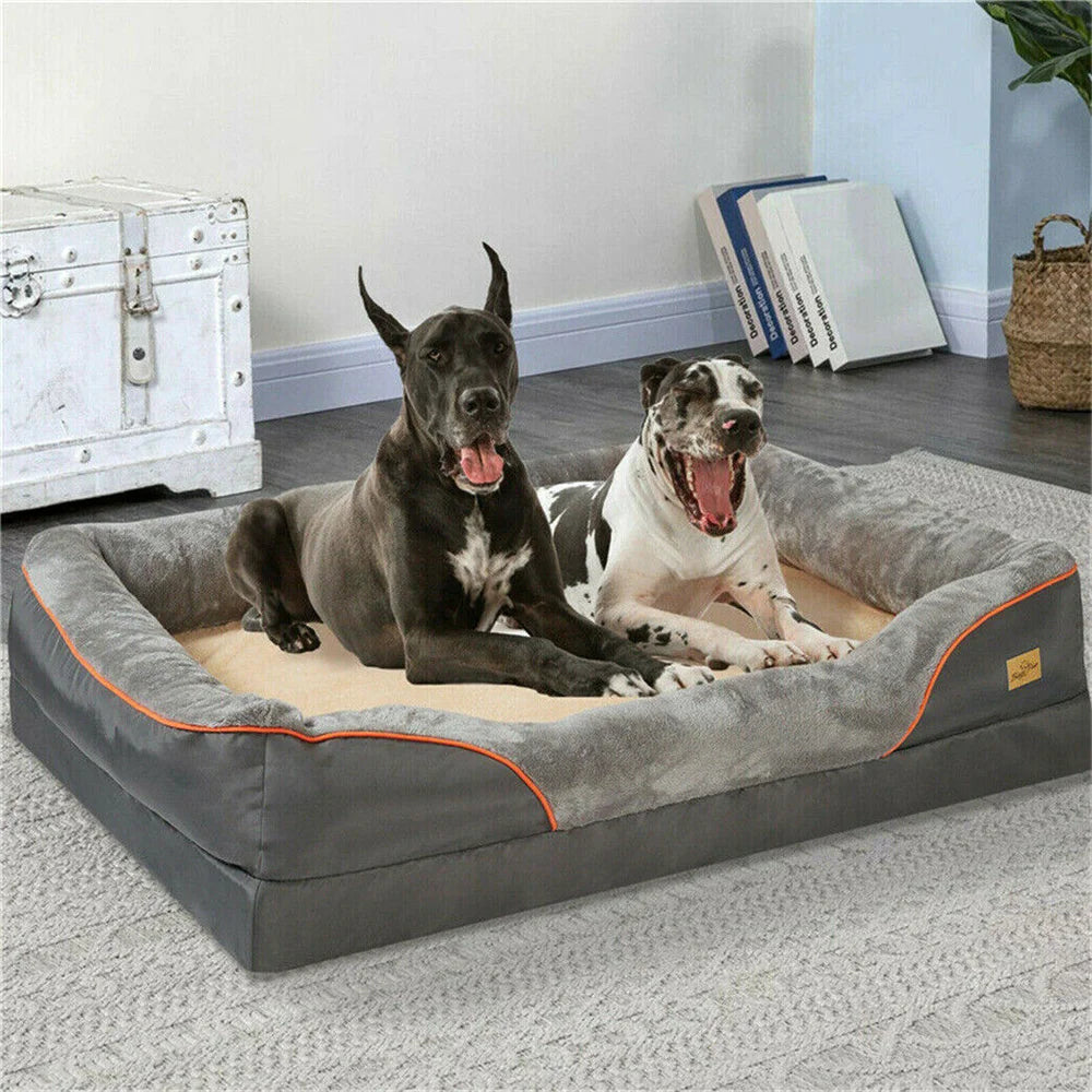 BORWARTCN Orthopedic Memory Foam Dog Bed Removable Cover
