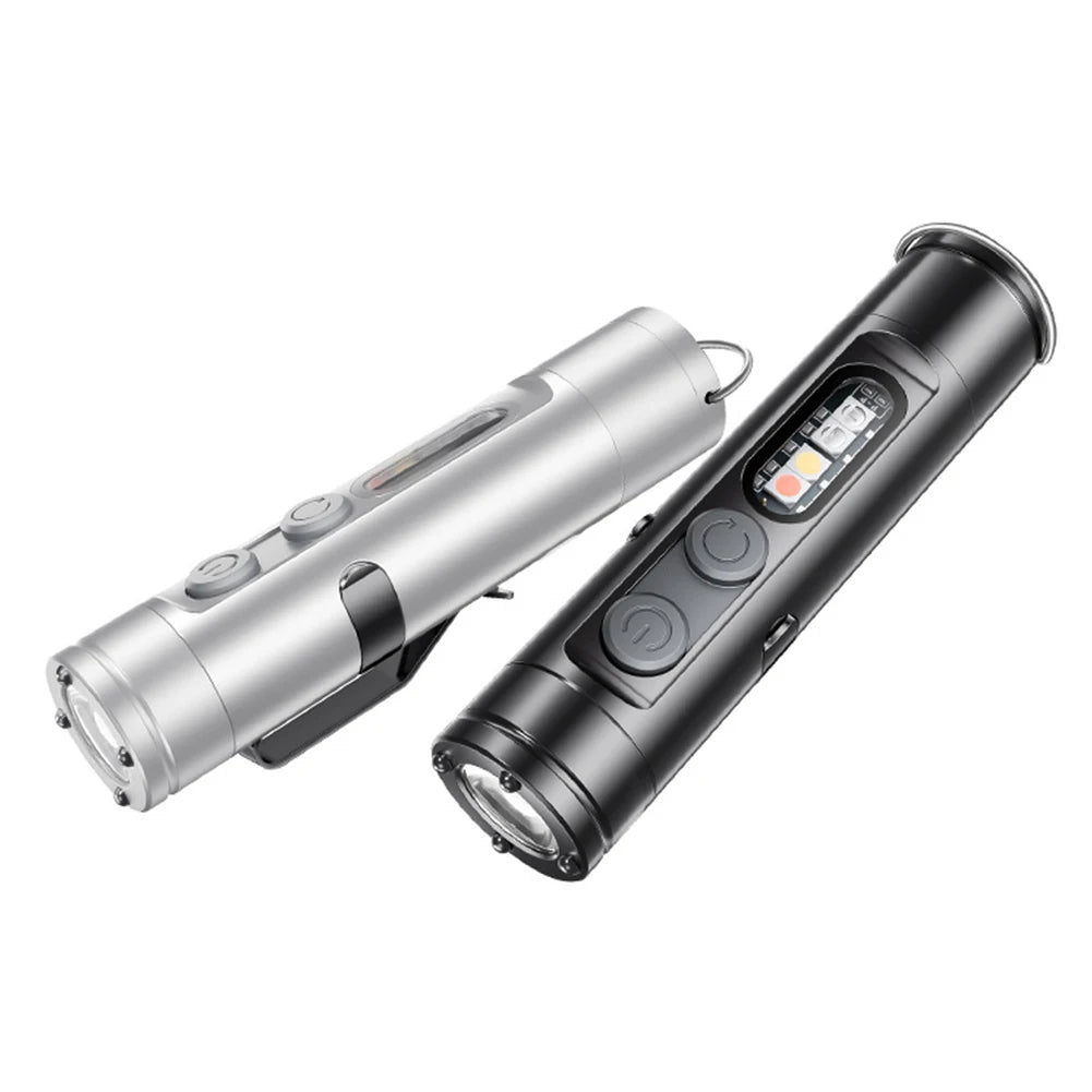 Rechargeable LED Tactical Torch With Hat Clip For Camping Emergencies