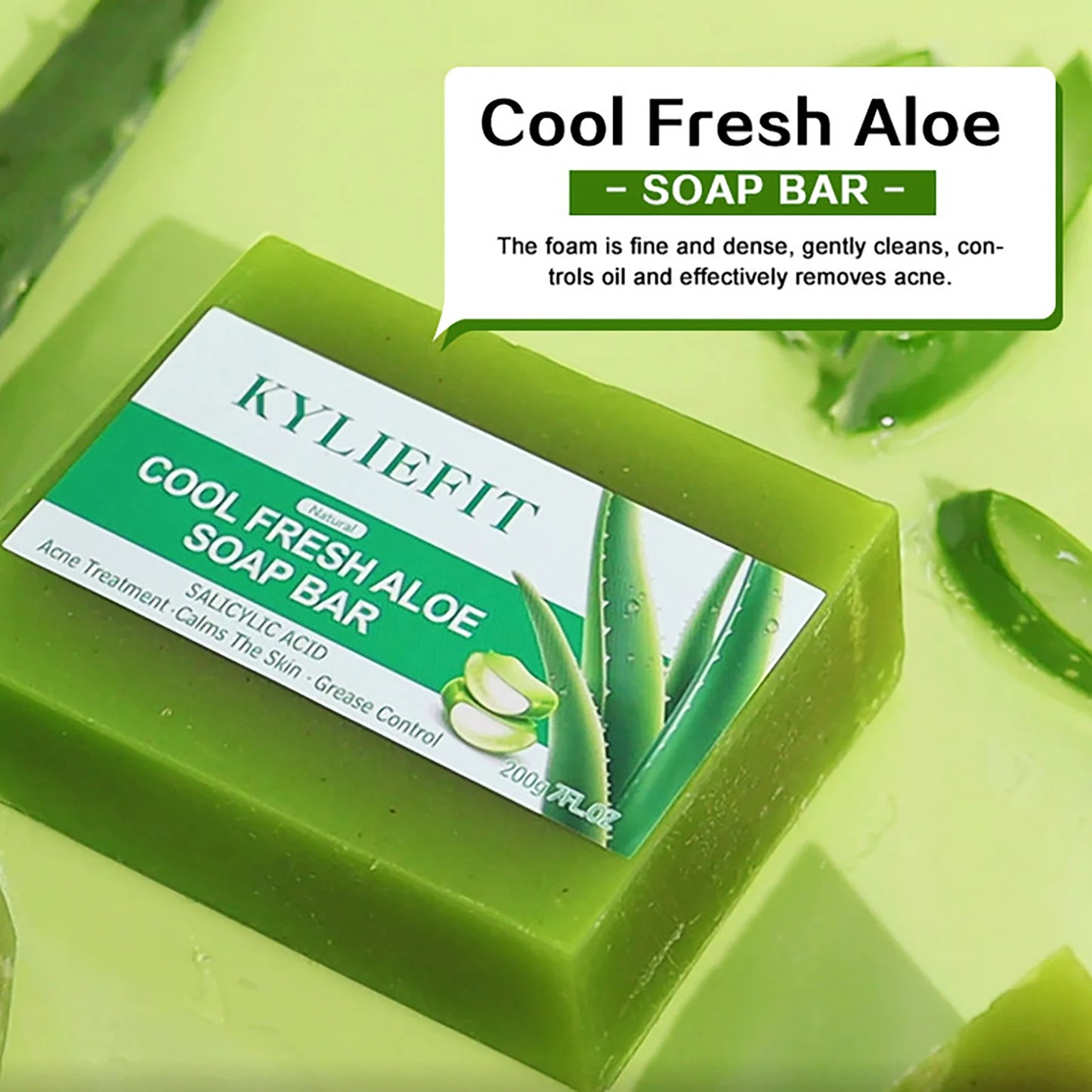AILKE Aloe Vera Soap Bar for Brightening and Cleansing