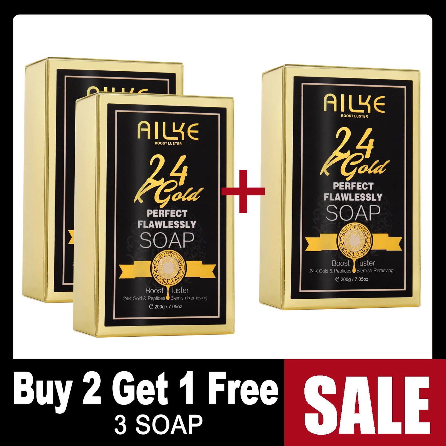 AILKE 24K Gold Collagen Whitening Skincare Anti Aging Set