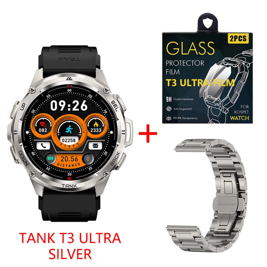 KOSPET Tank T3 Ultra GPS Smartwatch For Men Barometer Altimeter