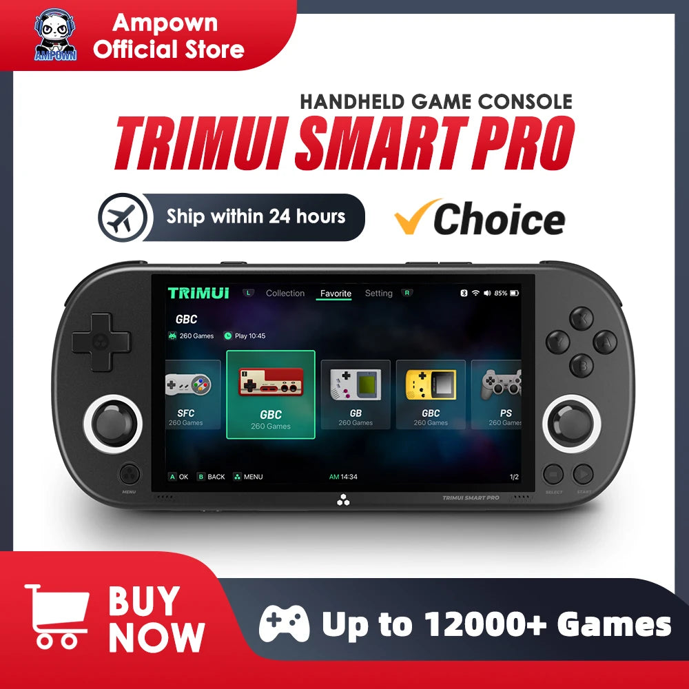 Trimui Smart Pro Handheld Game Console With IPS Display Linux Joystick RGB