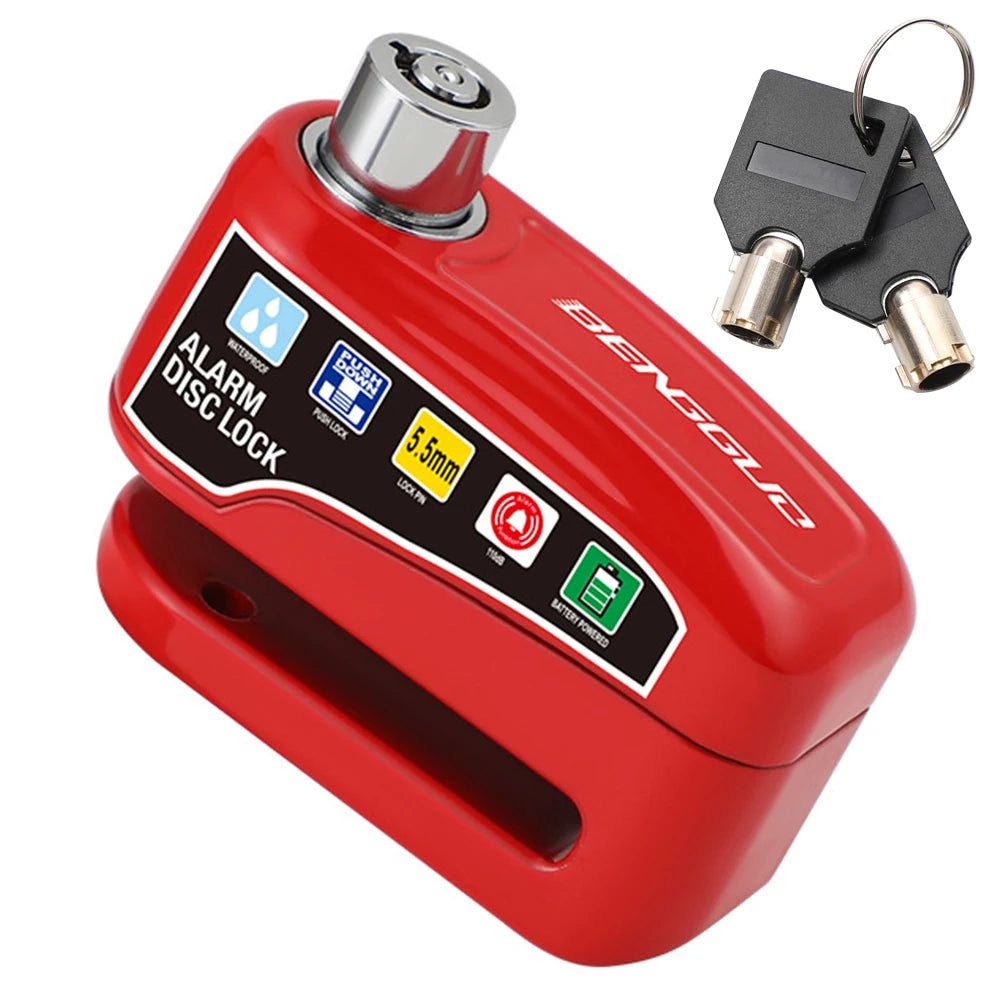 Shunmaii Bicycle Alarm Disc Brake Lock With Keys For Motorcycles