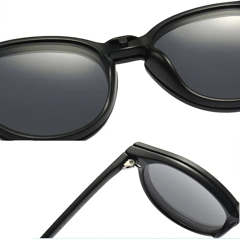 NINJONA 6in1 Polarized Magnetic ClipOn Sunglasses for Men and Women