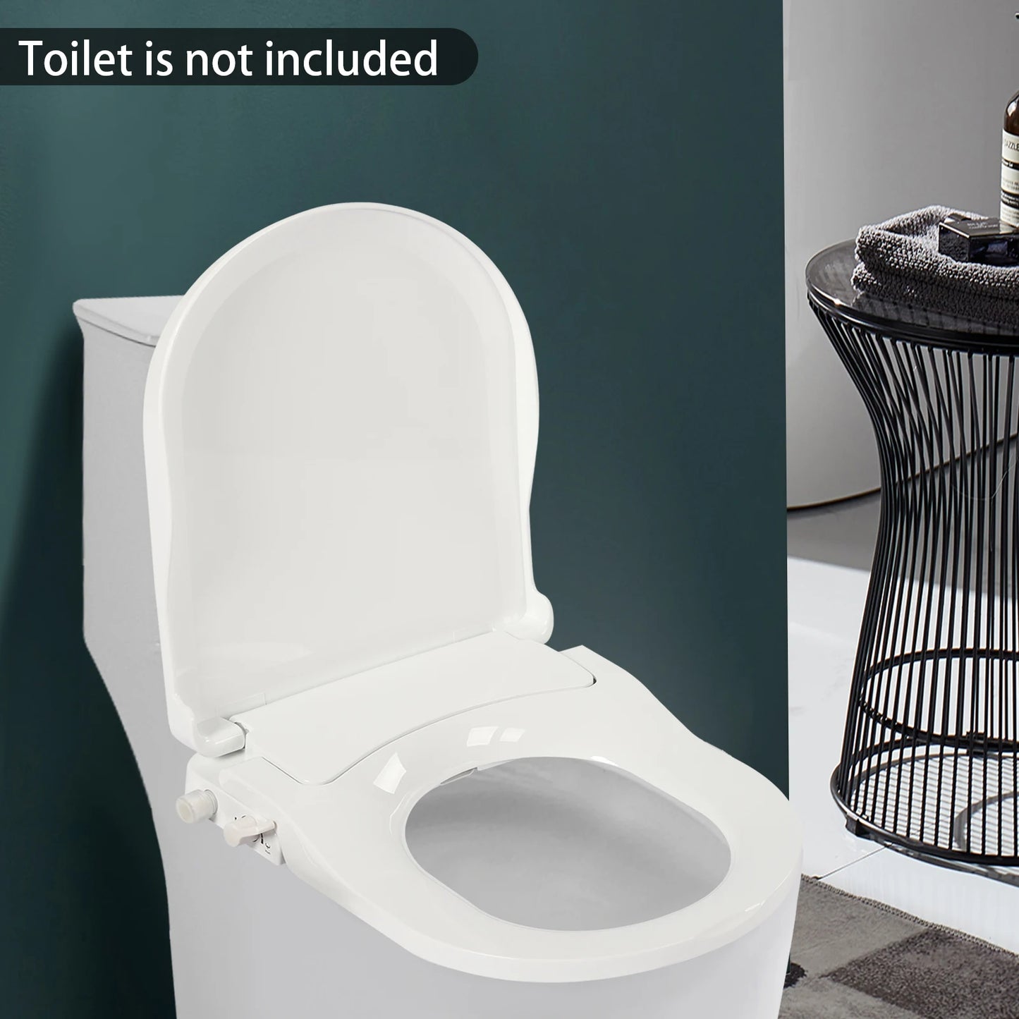 Buffer Non-Electric Bidet Toilet Seat With Dual Nozzles