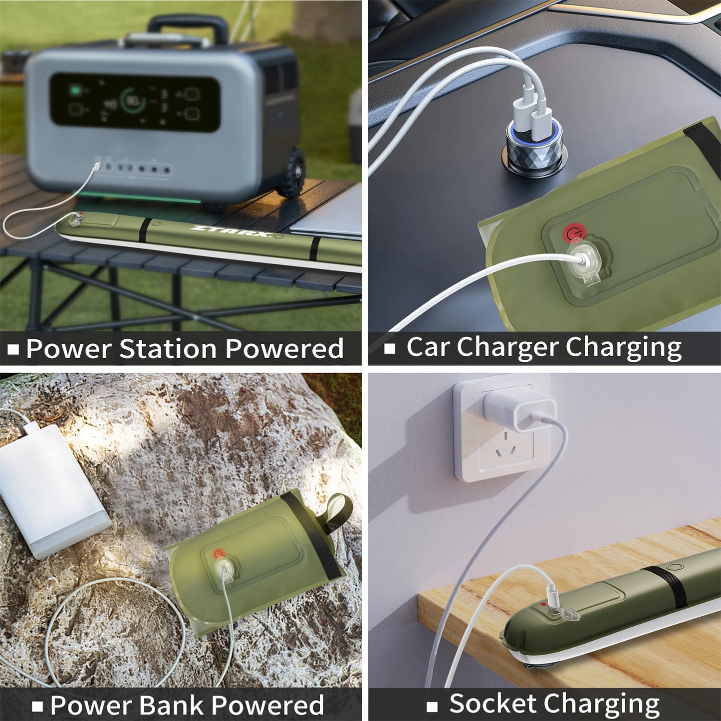 SELORSS Rechargeable Portable Camping Light Waterproof 2000mAh Spotlight