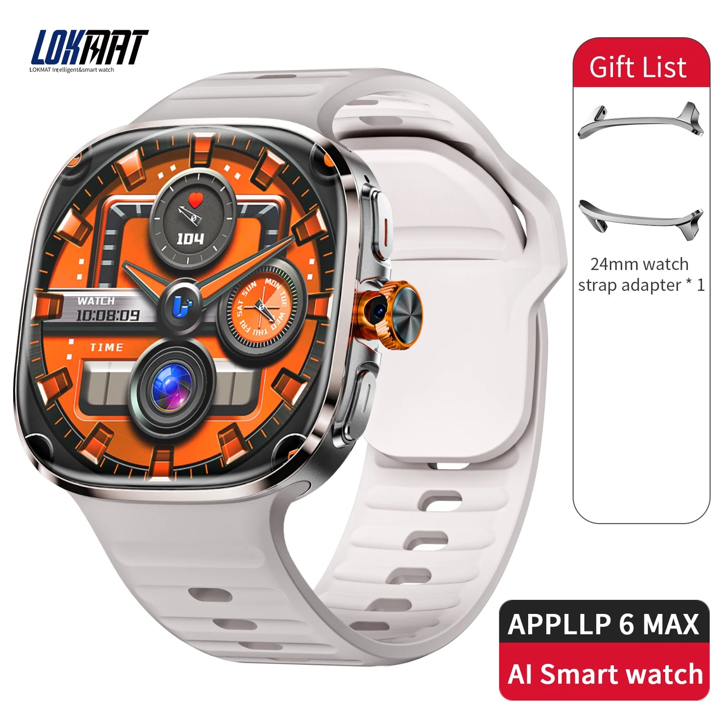 LOKMAT APPLLP 6 MAX Android Smart Watch With AMOLED Screen