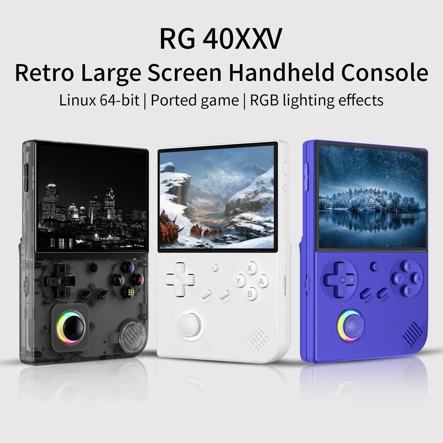 Anbernic RG40XXV Handheld Console With RGB Lighting And Video Output