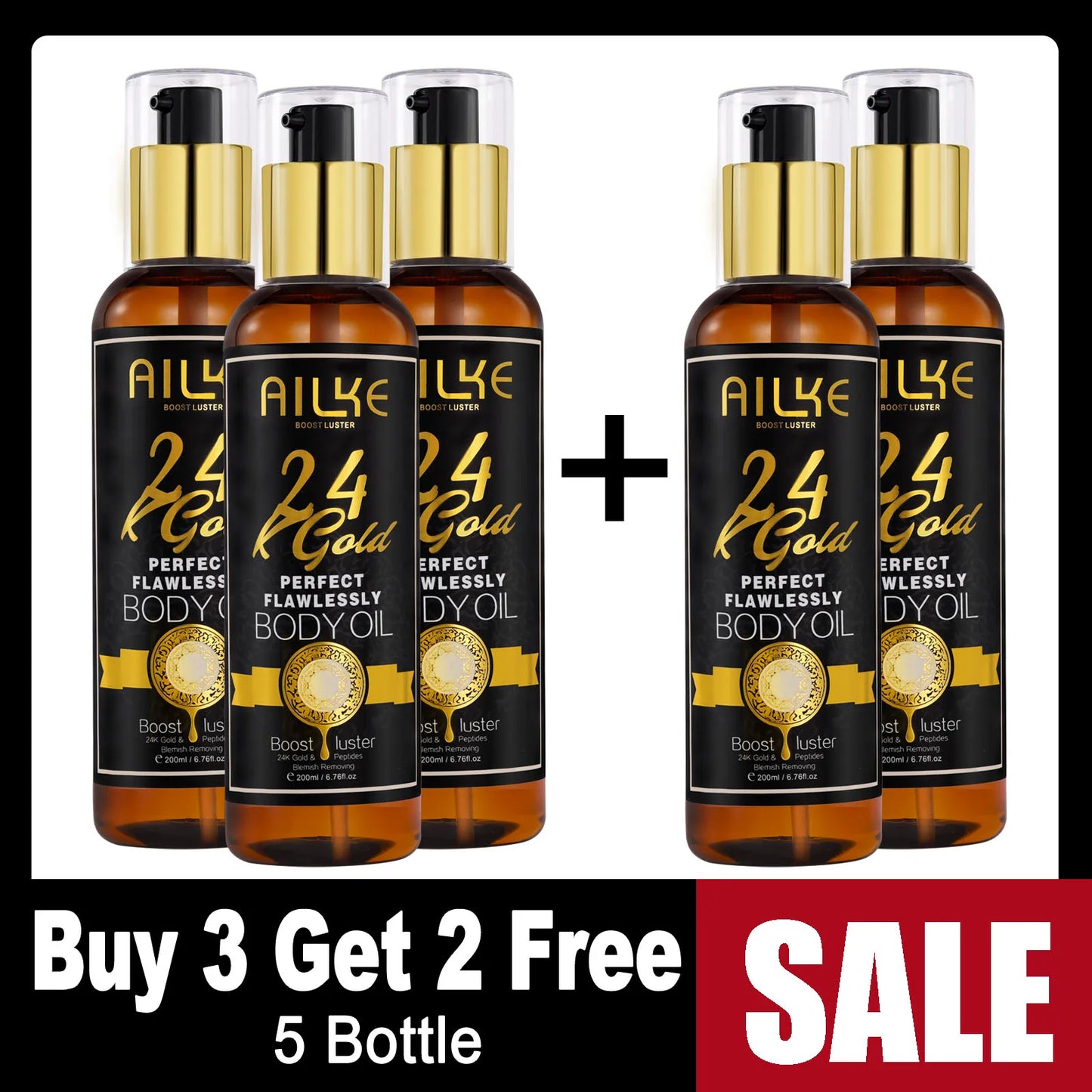AILKE Body Oil for All Skin Types Moisturizes and Brightens