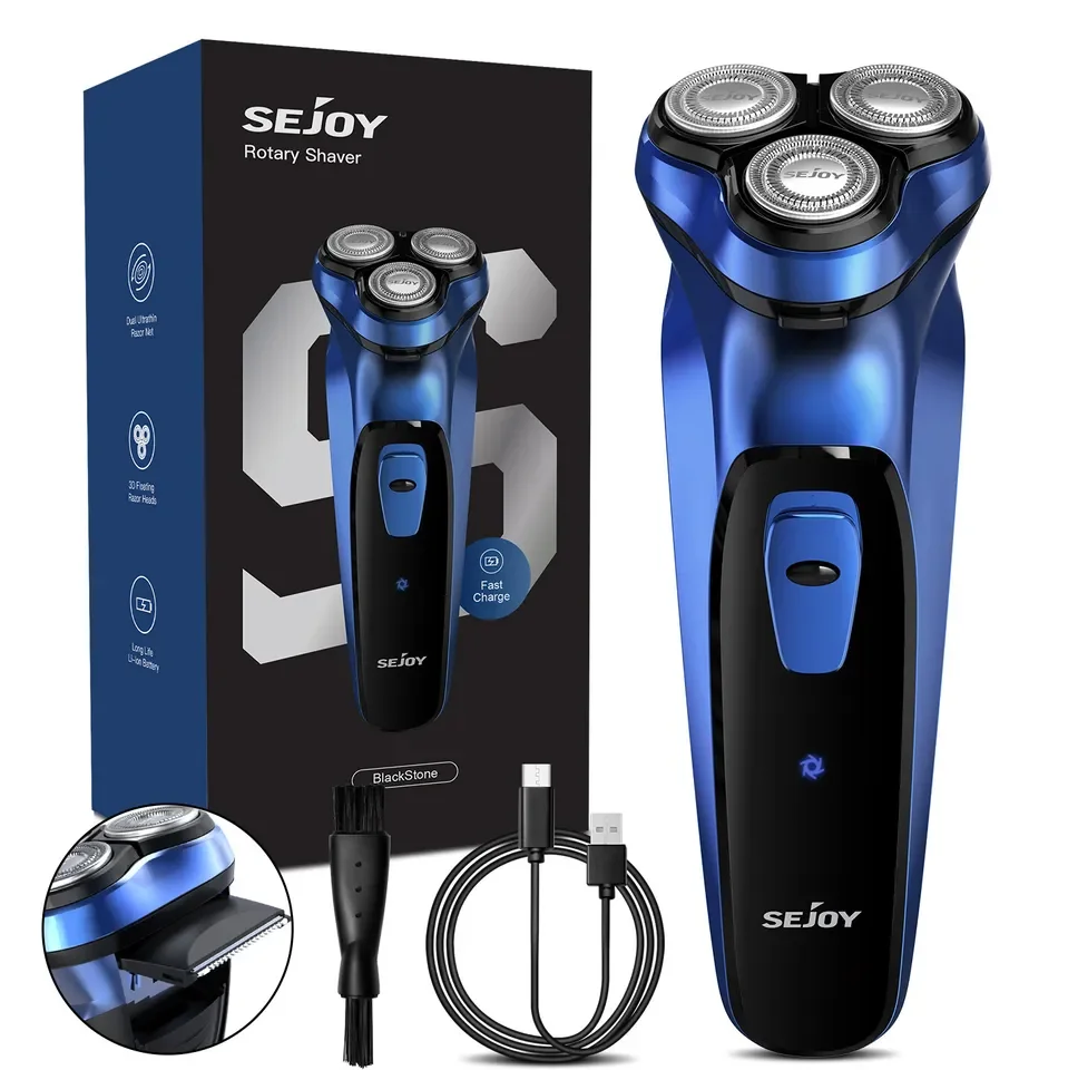 Sejoy Rechargeable Wet And Dry Electric Shaver With Pop-Up Trimmer