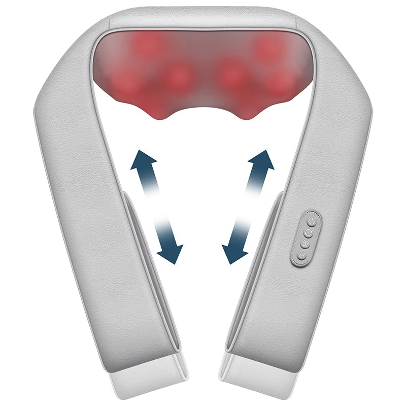 Nekteck Shiatsu Neck and Shoulder Massager Heated Back Pillow