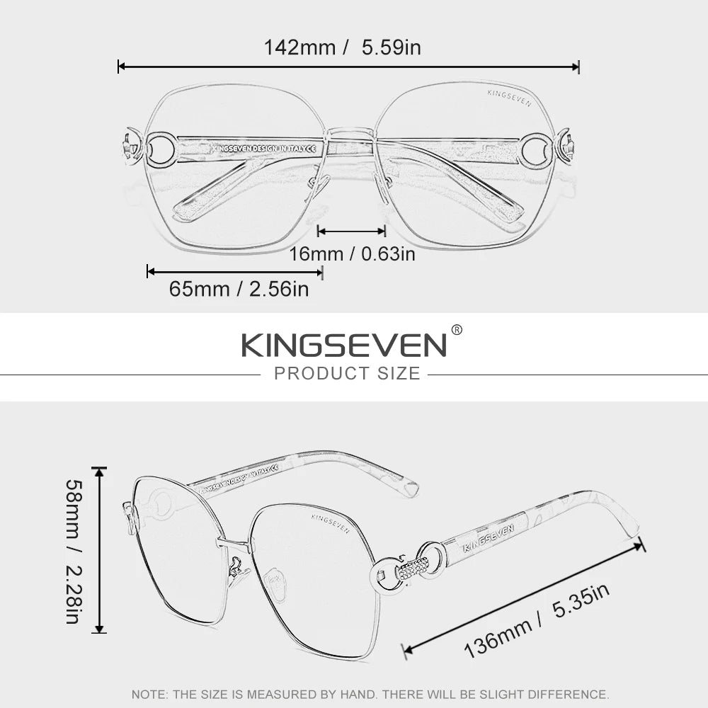 KINGSEVEN Women's Sunglasses Polarized Lightweight Comfort Frame