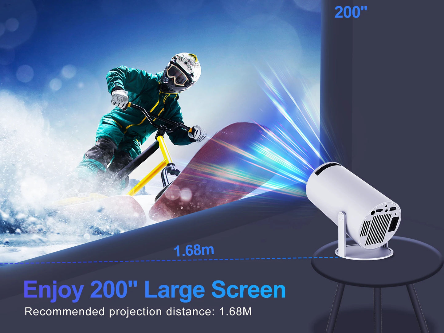 Magcubic HY300 Pro Projector For Home Theater Wireless Mirroring