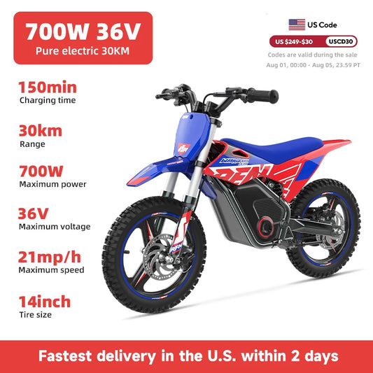 RFN Warrior Kids Electric Dirt Bike 36V 500W Off Road