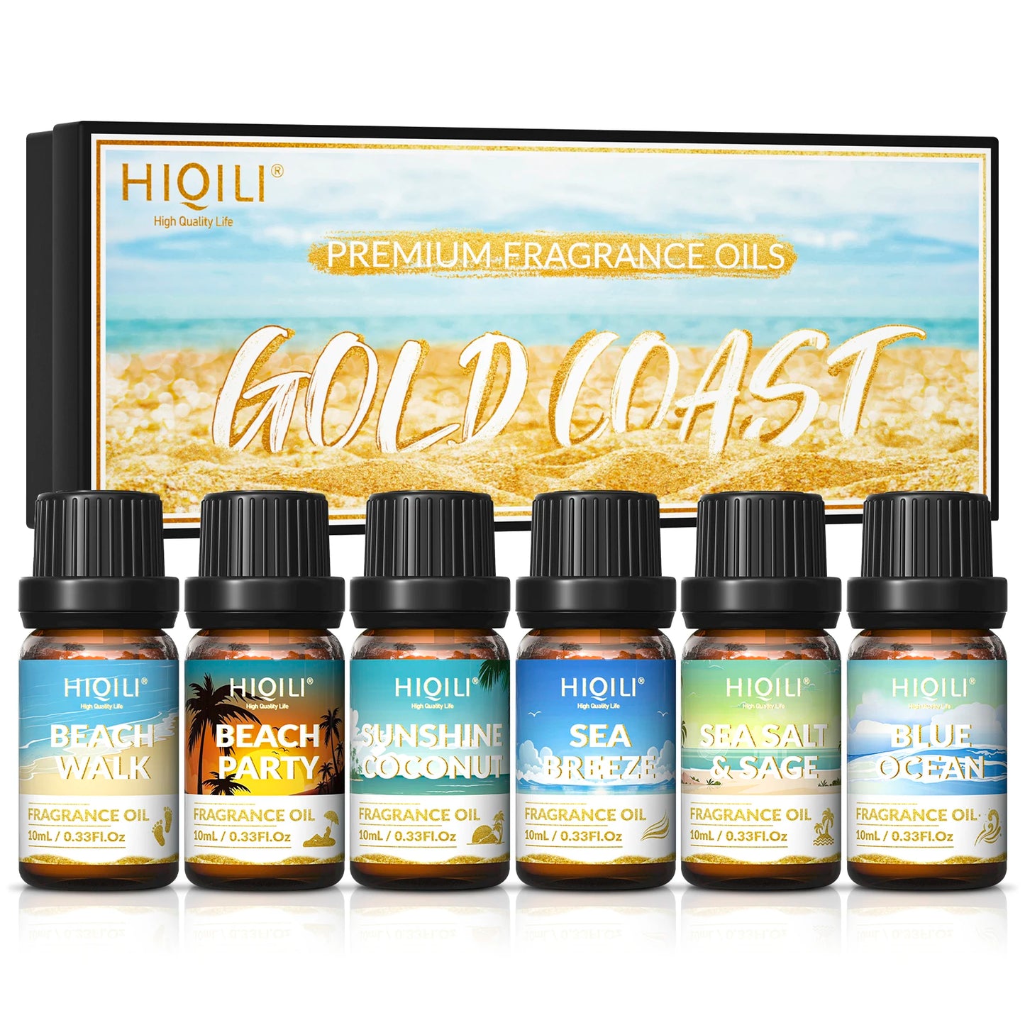 HIQILI Fragrance Oil Set 6 Piece Perfume Oils For Diffuser