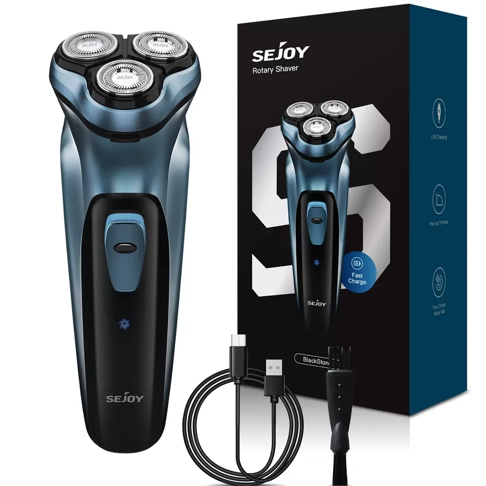Sejoy Rechargeable Wet And Dry Electric Shaver With Pop-Up Trimmer