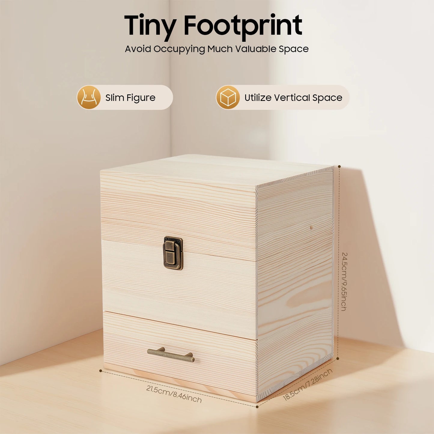 Sichuan 3-Tier Essential Oil Storage Box Organizer For Bottles