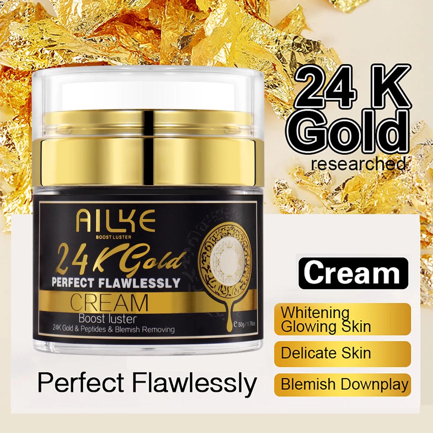 AILKE 24K Gold Collagen Whitening Skincare Anti Aging Set