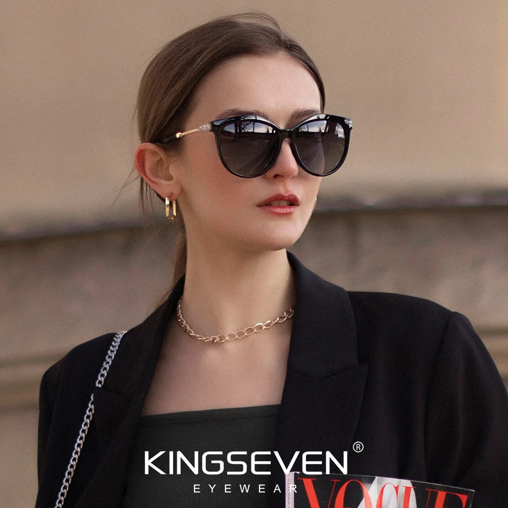 Kingsevend Polarized Women's Sunglasses Minimalist Frame