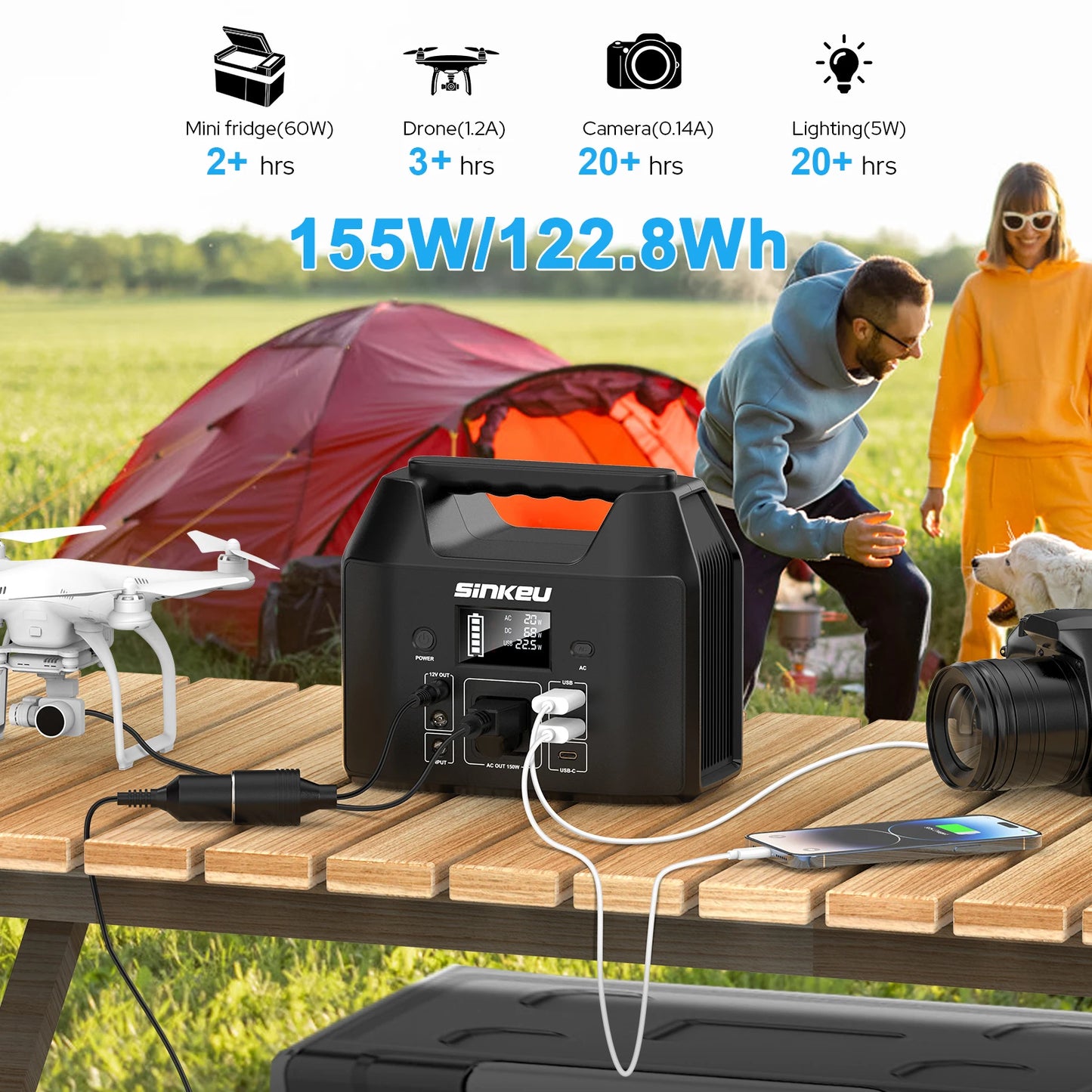 SinKeu E150 LiFePO4 150W Portable Power Station