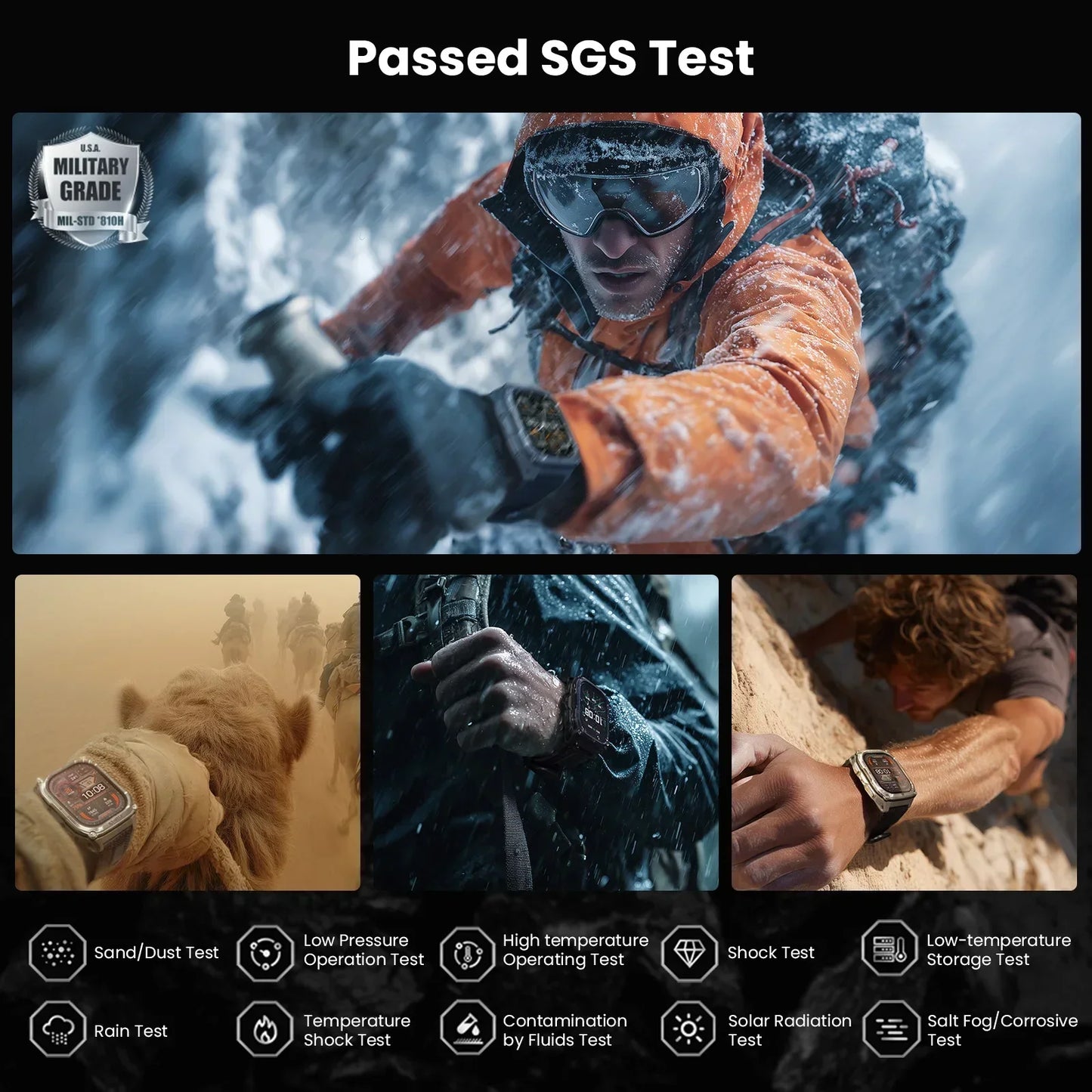 KOSPET Tank M4 Smartwatch GPS 10ATM Waterproof Android iOS