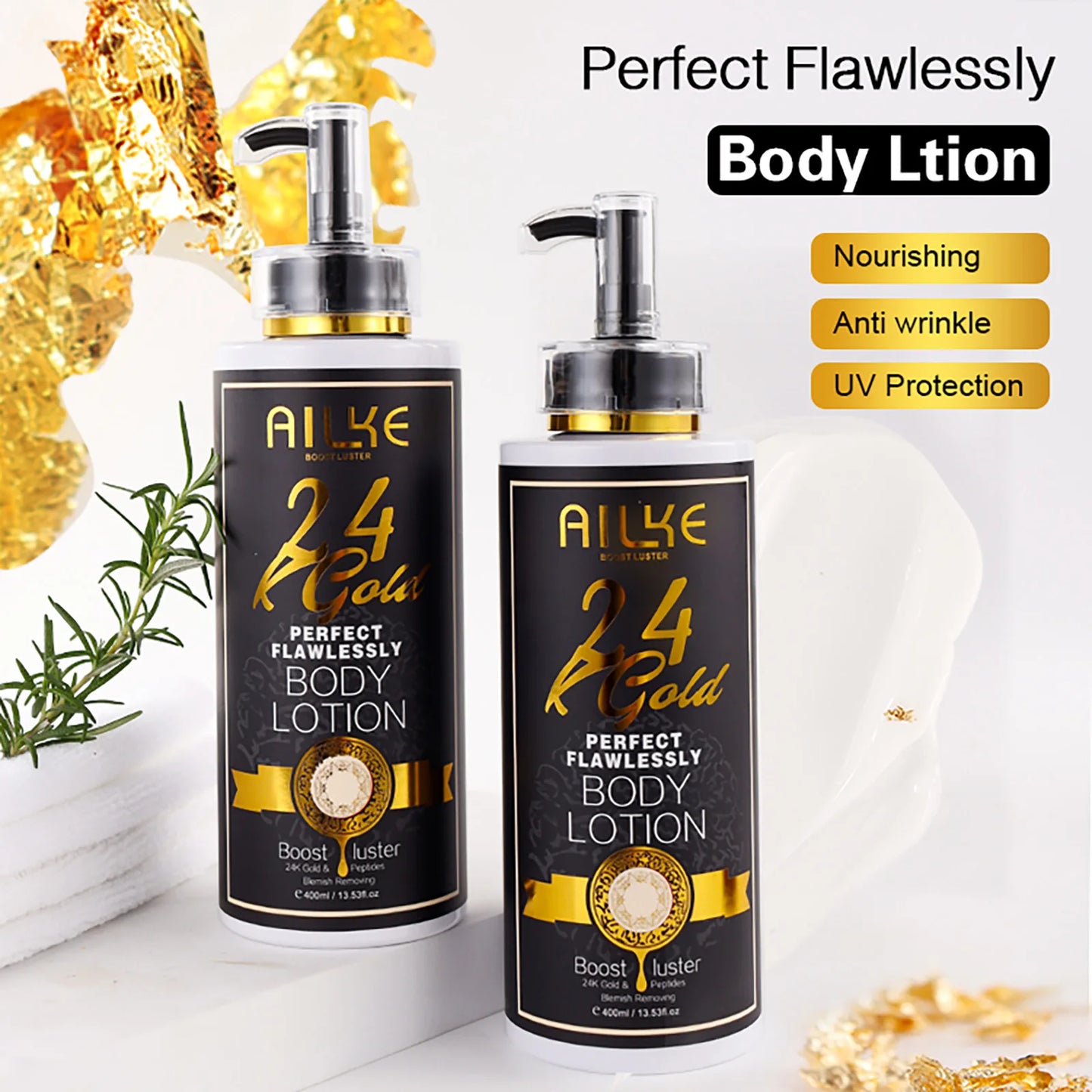 AILKE 24K Gold Skin Care Set For All Skin Types Whitening