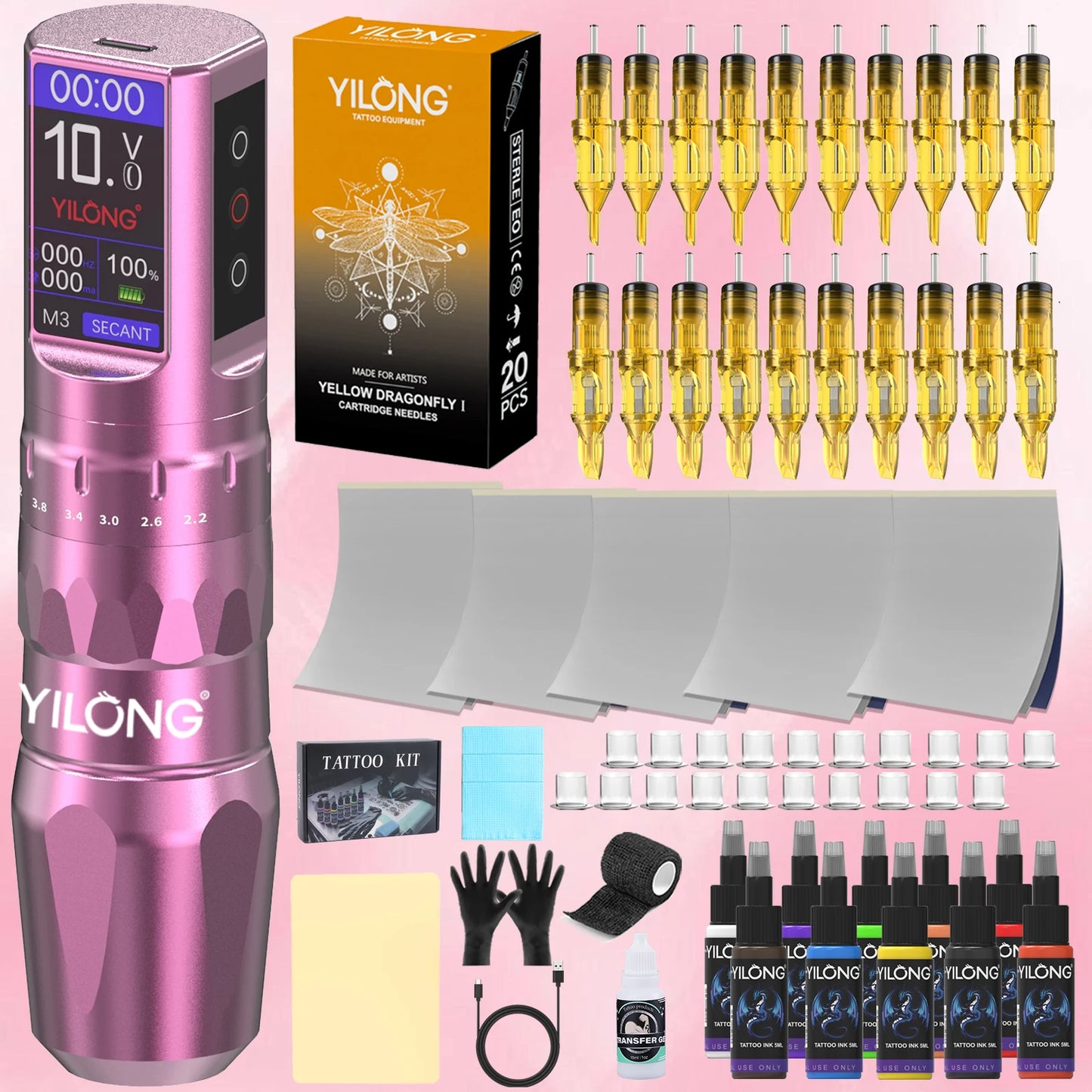 Hign-concerned Wireless Tattoo Kit Professional Machine With Ink