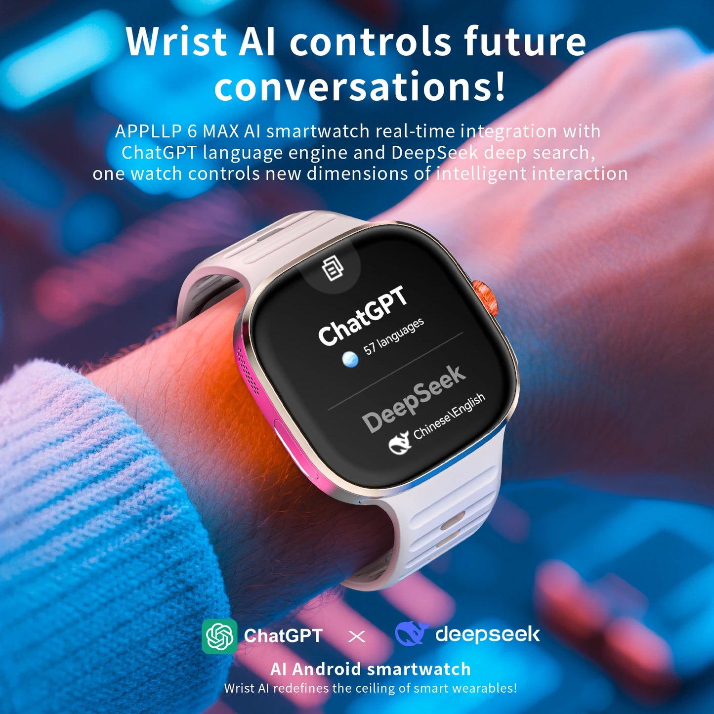 LOKMAT APPLLP 6 MAX Android Smart Watch With AMOLED Screen