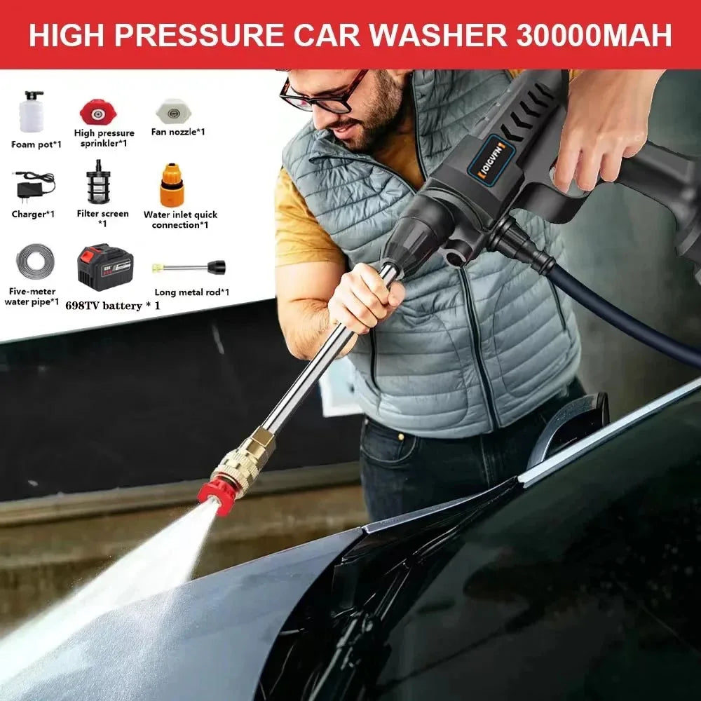 JOIGVFN Rechargeable Wireless High Pressure Washer Car Wash Gun