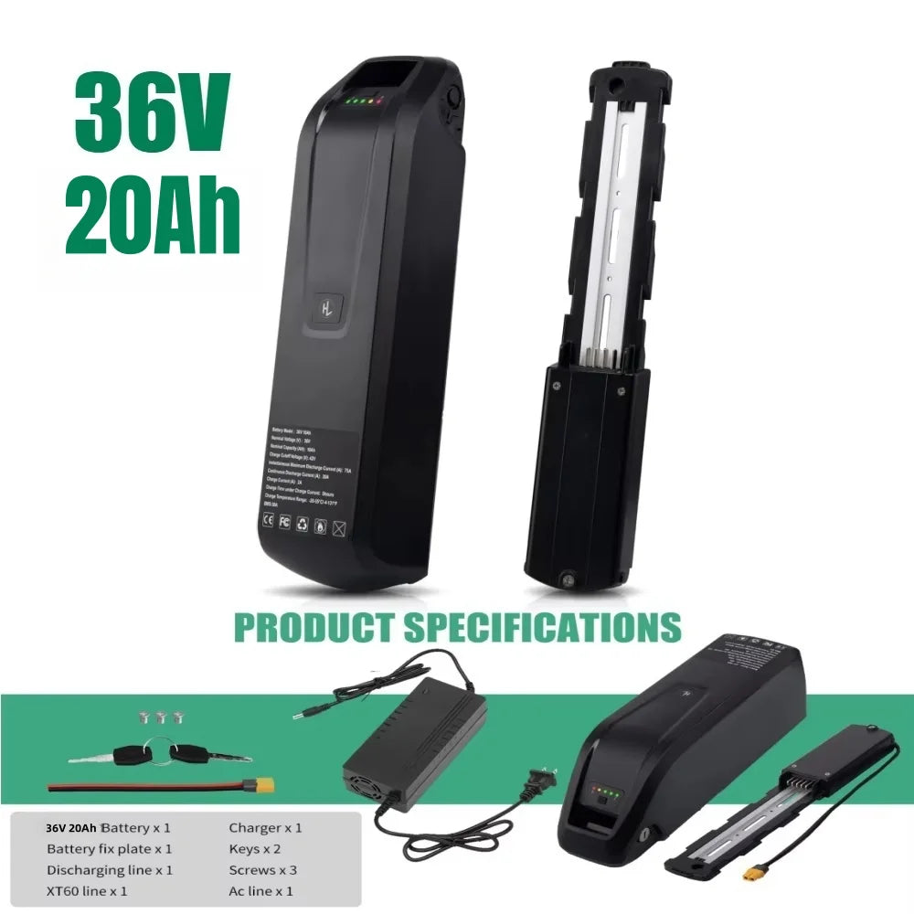 Aleaivy 36V/48V 10 to 20Ah Liion E Bike Battery Pro