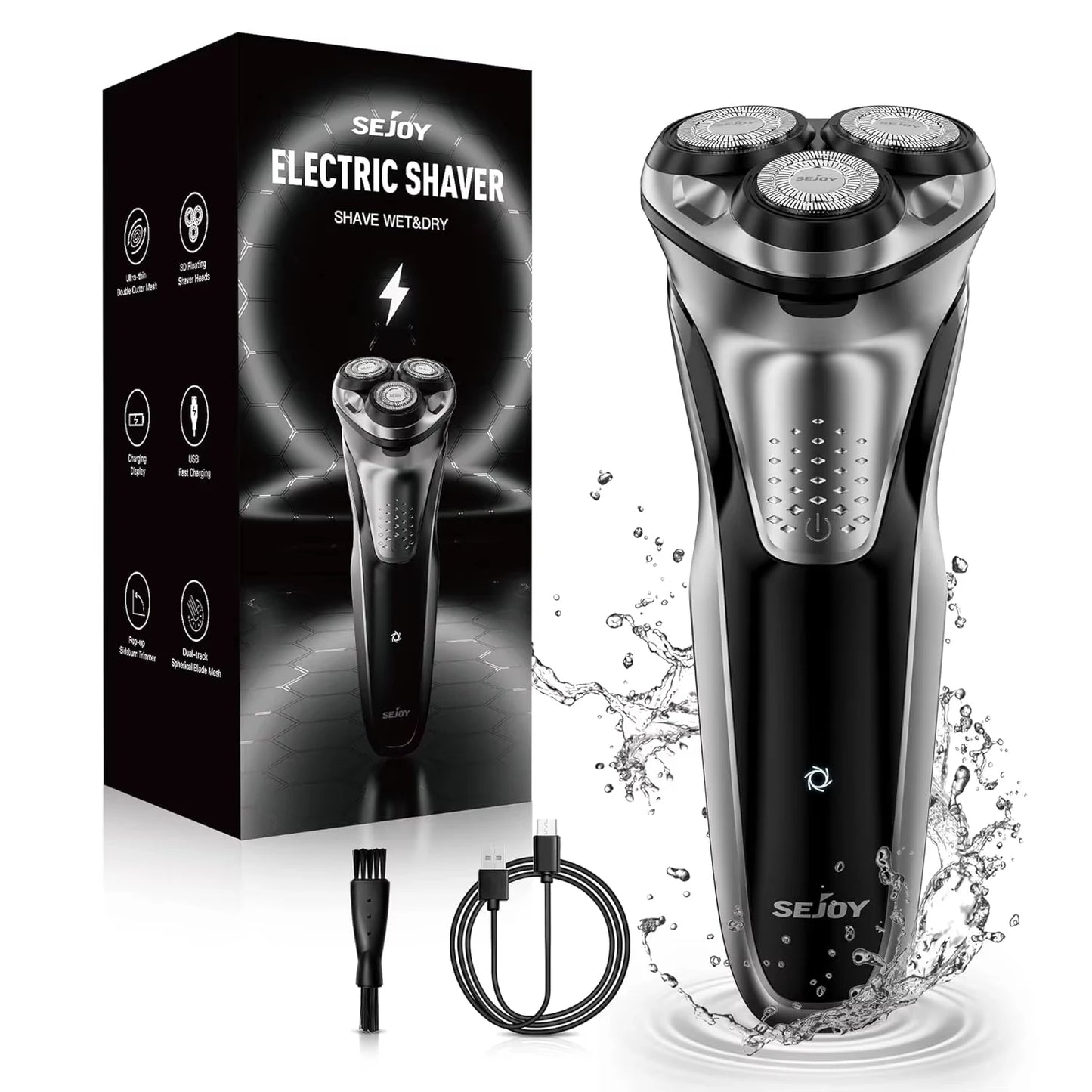 Sejoy Electric Shaver for Men Cordless Waterproof Razor Trimmer