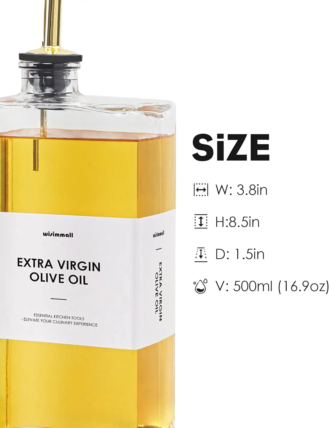 Feature Olive Oil Dispenser Glass Bottle Set Of 2 Kitchen