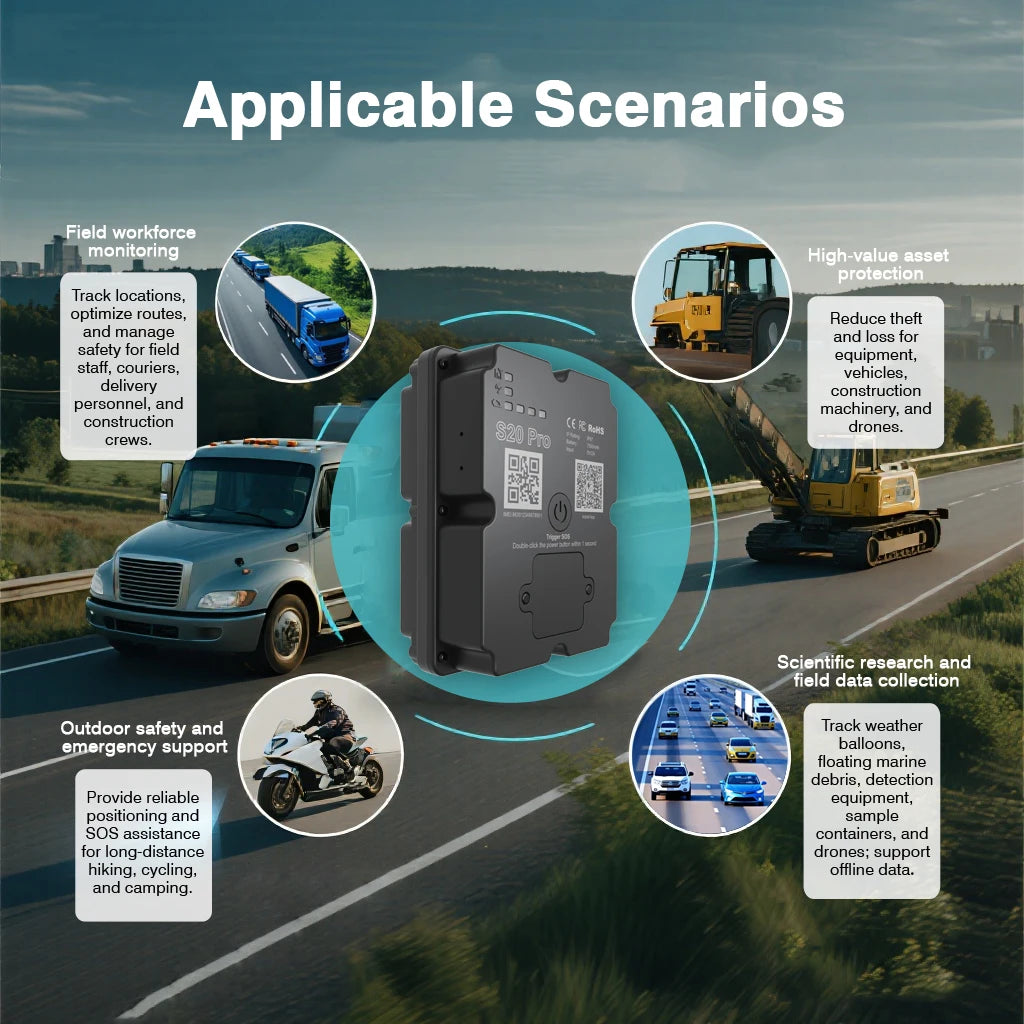 Wanwaytech 4G Anti-Theft GPS Tracker for Cars and Motorcycles