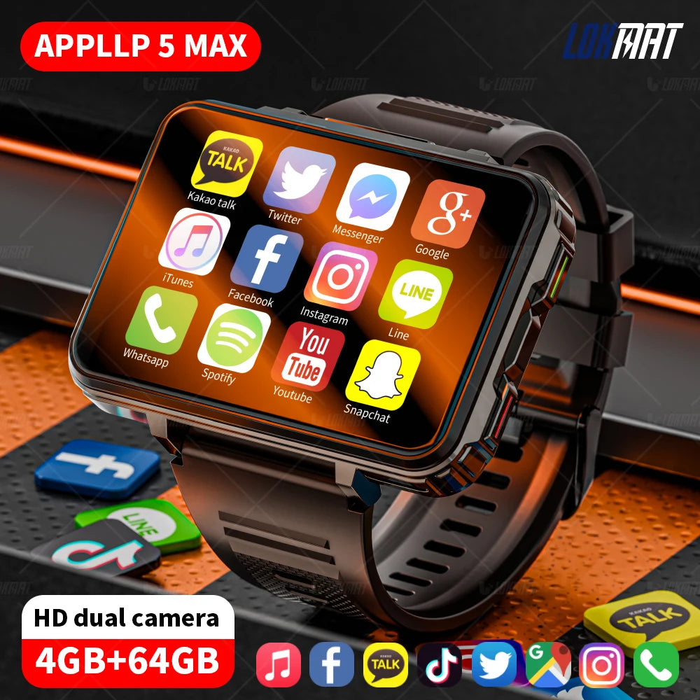 LOKMAT APPLLP 5 MAX Android Watch Phone 4G Calls Smartwatch