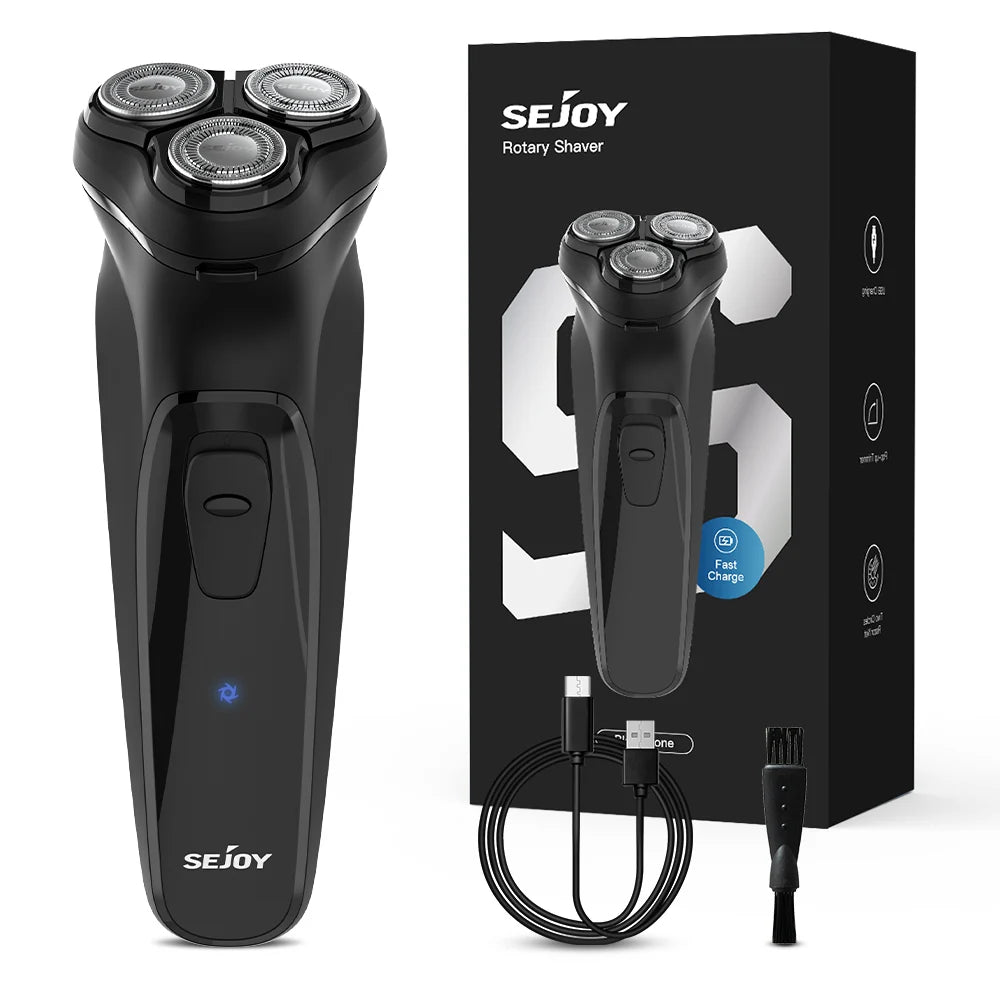Sejoy Rechargeable Wet And Dry Electric Shaver With Pop-Up Trimmer