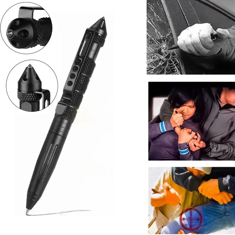 Tactical Pen With Flashlight And Glass Breaker For Survival