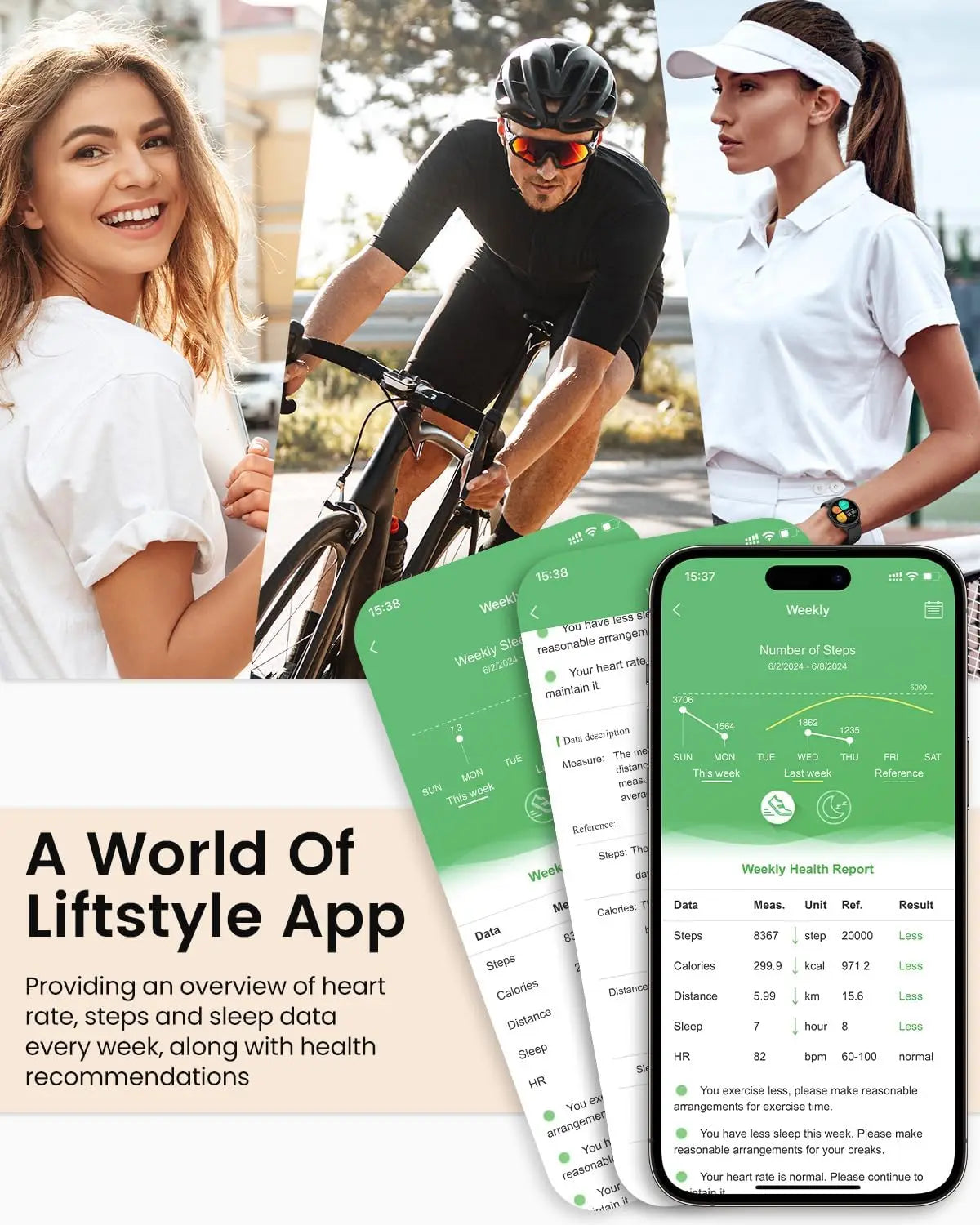 AnyloopCa Women Smartwatch Fitness Tracker for iPhone Android