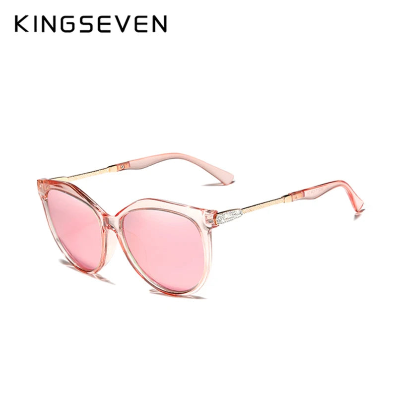KINGSEVEND Classic Womens Cat Eye Sunglasses Polarized UV Protection