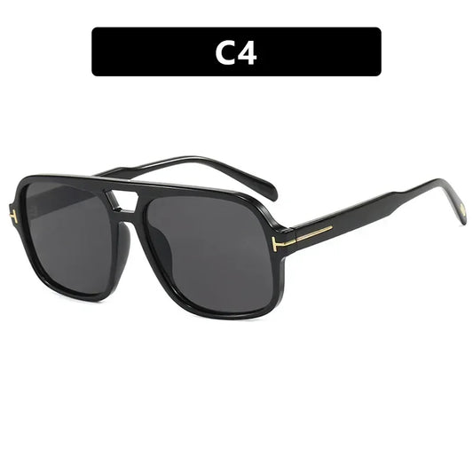Designer Double Bridge Square Sunglasses UV400 For Men Women