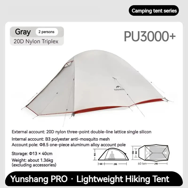 Naturehike Cloud Up Pro Two-Person Trekking Tent Ultralight
