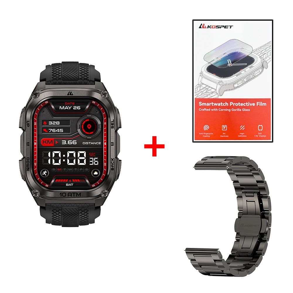 KOSPET Tank M4 Smartwatch GPS 10ATM Waterproof Android iOS