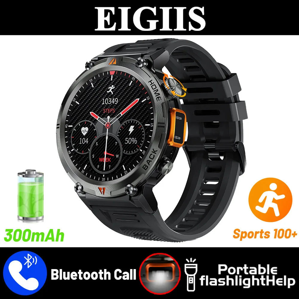 EIGIIS KE3 Smartwatch For Men Health Monitor Bluetooth Call