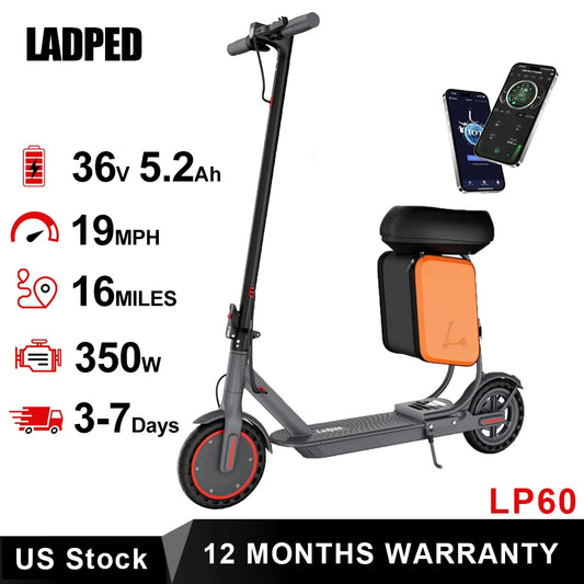 Ladped LP60 Electric Scooter 350W 19 MPH Foldable Adult
