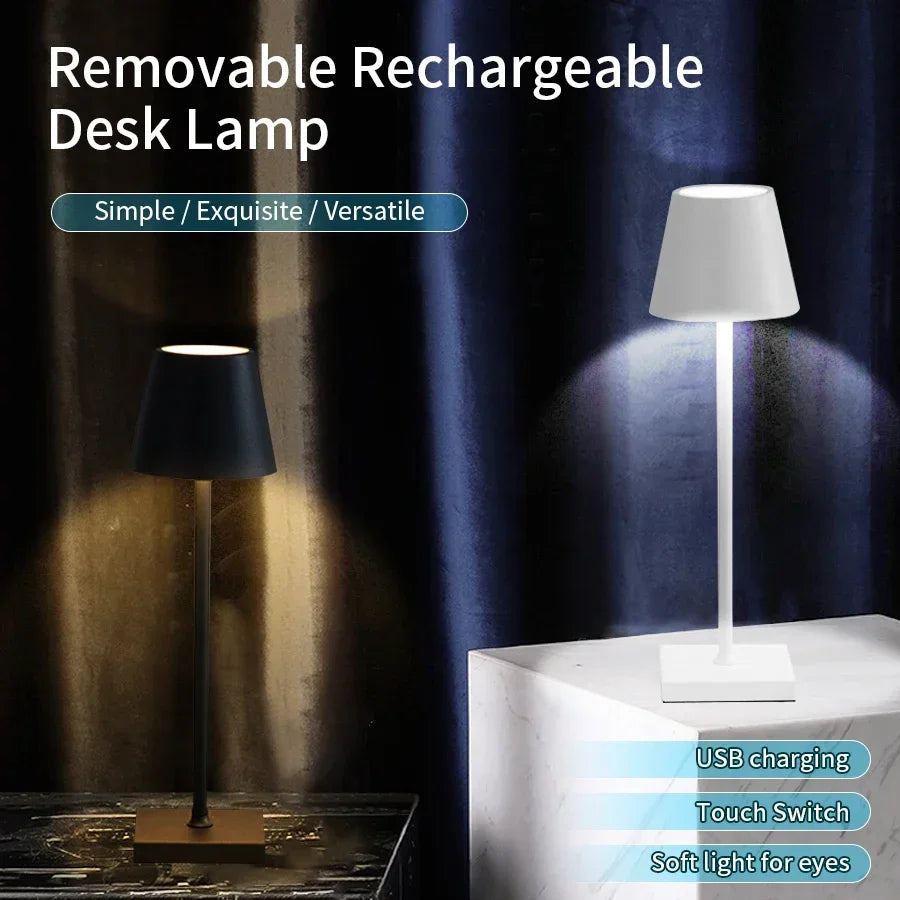 ATcomm USB Rechargeable LED Desk Lamp with Touch Control